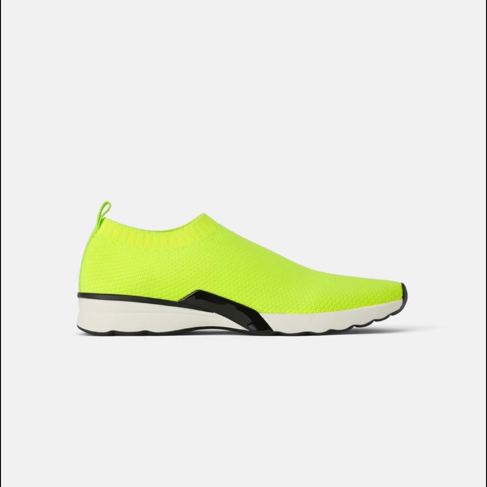 SALE‼️ ZARA Flourescent fabric sneakers